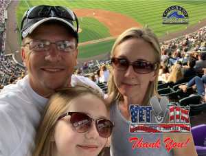 Joseph attended Colorado Rockies vs. Cincinnati Reds - MLB on Jul 12th 2019 via VetTix 