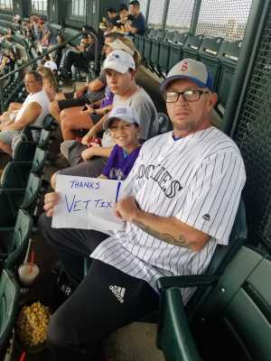 Mark attended Colorado Rockies vs. Cincinnati Reds - MLB on Jul 12th 2019 via VetTix 