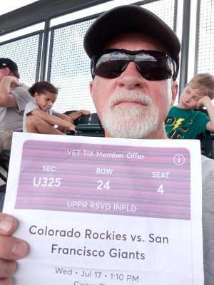 Jerry attended Colorado Rockies vs. San Francisco Giants - MLB on Jul 17th 2019 via VetTix 