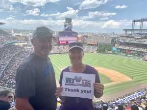 Sheri attended Colorado Rockies vs. San Francisco Giants - MLB on Jul 17th 2019 via VetTix 