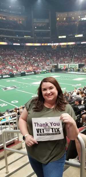 Courtney attended Arizona Rattlers V. Opponent TBD - IFL - 2019 Conference Championship **played at Gila River Arena on Jun 29th 2019 via VetTix 