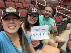 Derek attended Arizona Rattlers V. Opponent TBD - IFL - 2019 Conference Championship **played at Gila River Arena on Jun 29th 2019 via VetTix 