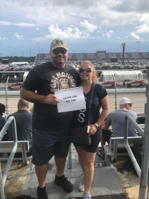 John attended Bojangles' Southern 500 - Monster Energy NASCAR Cup Series on Sep 1st 2019 via VetTix 