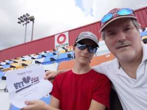Matt attended Bojangles' Southern 500 - Monster Energy NASCAR Cup Series on Sep 1st 2019 via VetTix 