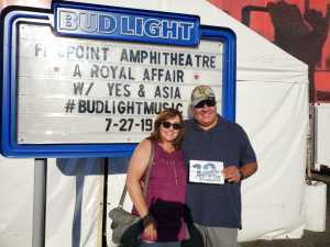 Gaston attended A Royal Affair Tour With British Rock Bands: Yes, Asia, John Lodge, Palmer's ELP Legacy Live! on Jul 27th 2019 via VetTix 