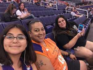 Christina attended Phoenix Mercury vs. Dallas Wings - WNBA on Aug 10th 2019 via VetTix 