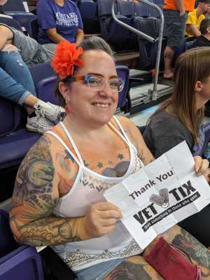 Lauren attended Phoenix Mercury vs. New York Liberty - WNBA on Aug 18th 2019 via VetTix 