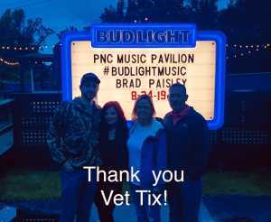 Billy attended Brad Paisley Tour 2019 - Country on Aug 24th 2019 via VetTix 