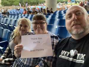 Mike attended Brad Paisley Tour 2019 - Country on Aug 24th 2019 via VetTix 
