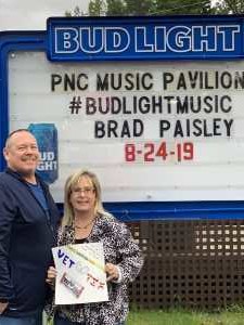 Keith attended Brad Paisley Tour 2019 - Country on Aug 24th 2019 via VetTix 