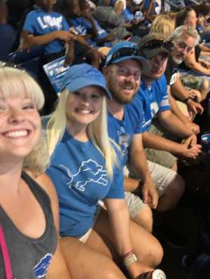 Cory attended Detroit Lions vs. New England Patriots - NFL Preseason on Aug 8th 2019 via VetTix 
