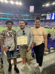 Carlos  attended Baltimore Ravens vs. Jacksonville Jaguars - NFL on Aug 8th 2019 via VetTix 