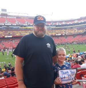 Jacob attended Washington Redskins vs. Cincinnati Bengals - NFL on Aug 15th 2019 via VetTix 
