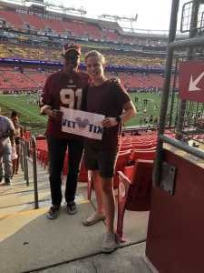 Becky attended Washington Redskins vs. Cincinnati Bengals - NFL on Aug 15th 2019 via VetTix 