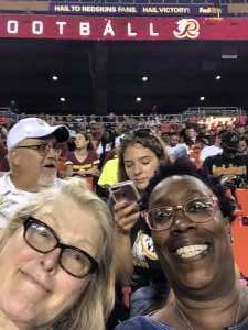 Jeanette attended Washington Redskins vs. Cincinnati Bengals - NFL on Aug 15th 2019 via VetTix 