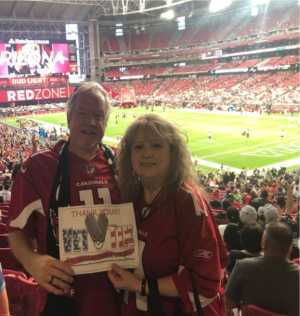 Deborah attended Arizona Cardinals vs. Oakland Raiders - NFL Preseason on Aug 15th 2019 via VetTix 