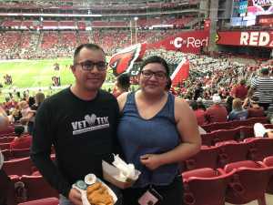Fredy attended Arizona Cardinals vs. Oakland Raiders - NFL Preseason on Aug 15th 2019 via VetTix 