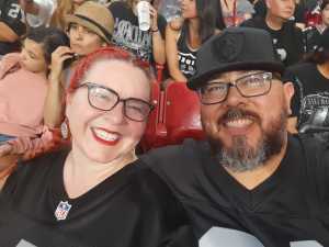Julian attended Arizona Cardinals vs. Oakland Raiders - NFL Preseason on Aug 15th 2019 via VetTix 