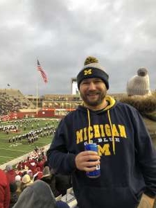 Jeremy attended Indiana Hoosiers vs. Michigan - NCAA Football on Nov 23rd 2019 via VetTix 