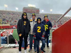 Patrick attended Indiana Hoosiers vs. Michigan - NCAA Football on Nov 23rd 2019 via VetTix 