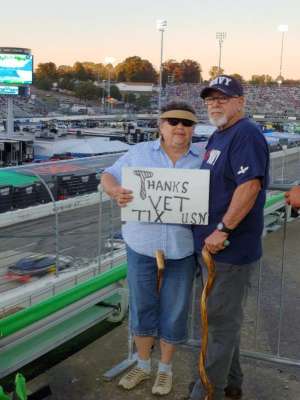 Jim attended Fall First Data 500 - Monster Energy NASCAR Cup Series on Oct 27th 2019 via VetTix 