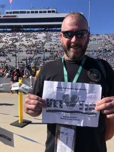 Randy attended Fall First Data 500 - Monster Energy NASCAR Cup Series on Oct 27th 2019 via VetTix 