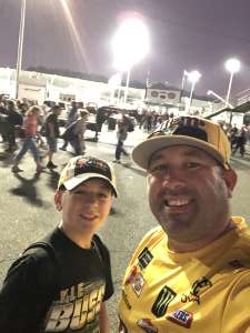 Justin attended Fall First Data 500 - Monster Energy NASCAR Cup Series on Oct 27th 2019 via VetTix 
