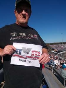 Phillip attended Fall First Data 500 - Monster Energy NASCAR Cup Series on Oct 27th 2019 via VetTix 