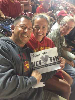 Dean attended USC Trojans vs. Stanford Cardinal - NCAA Football on Sep 7th 2019 via VetTix 