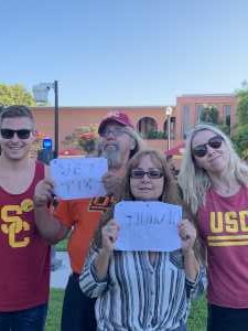 James attended USC Trojans vs. Stanford Cardinal - NCAA Football on Sep 7th 2019 via VetTix 