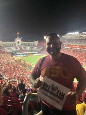 Martin attended USC Trojans vs. Stanford Cardinal - NCAA Football on Sep 7th 2019 via VetTix 