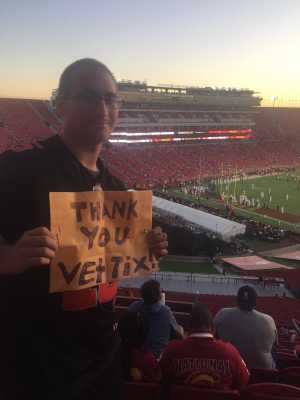 Aaron attended USC Trojans vs. Stanford Cardinal - NCAA Football on Sep 7th 2019 via VetTix 