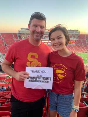 Marcus attended USC Trojans vs. Stanford Cardinal - NCAA Football on Sep 7th 2019 via VetTix 