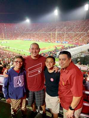Jeong attended USC Trojans vs. Stanford Cardinal - NCAA Football on Sep 7th 2019 via VetTix 
