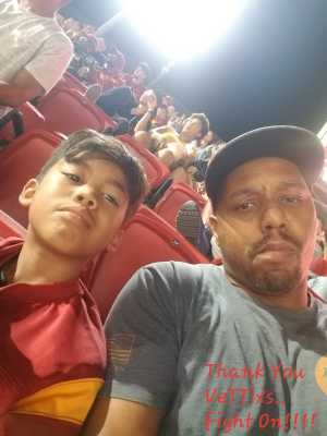 Lance attended USC Trojans vs. Stanford Cardinal - NCAA Football on Sep 7th 2019 via VetTix 