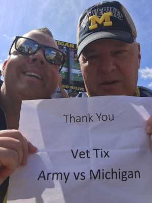 Victor Chevrette attended University of Michigan vs. Army - NCAA Football **military Appreciation Game** on Sep 7th 2019 via VetTix 