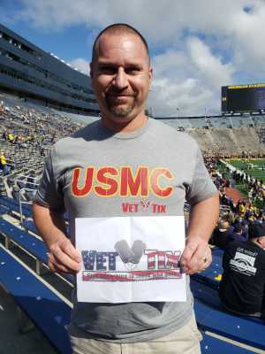 Michael attended University of Michigan vs. Army - NCAA Football **military Appreciation Game** on Sep 7th 2019 via VetTix 