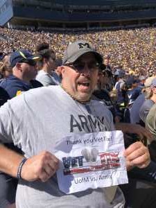 Mike attended University of Michigan vs. Army - NCAA Football **military Appreciation Game** on Sep 7th 2019 via VetTix 
