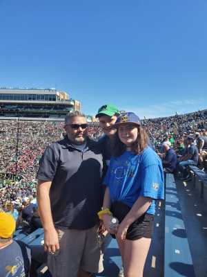 Rob attended University of Notre Dame Fightin Irish vs. New Mexico - NCAA Football on Sep 14th 2019 via VetTix 