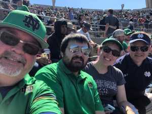 Kenneth attended University of Notre Dame Fightin Irish vs. New Mexico - NCAA Football on Sep 14th 2019 via VetTix 