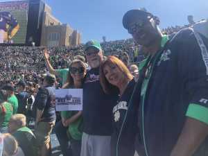 Jerry attended University of Notre Dame Fightin Irish vs. New Mexico - NCAA Football on Sep 14th 2019 via VetTix 