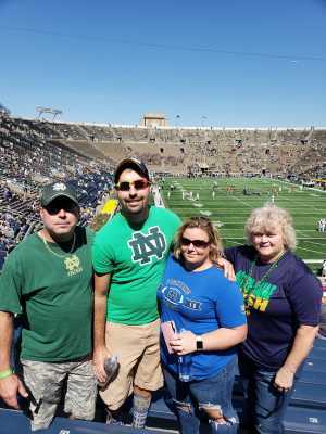 BRIAN attended University of Notre Dame Fightin Irish vs. New Mexico - NCAA Football on Sep 14th 2019 via VetTix 