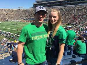 Thomas attended University of Notre Dame Fightin Irish vs. New Mexico - NCAA Football on Sep 14th 2019 via VetTix 