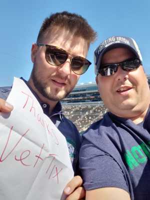 Brian attended University of Notre Dame Fightin Irish vs. New Mexico - NCAA Football on Sep 14th 2019 via VetTix 