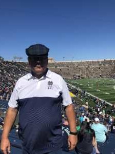 James attended University of Notre Dame Fightin Irish vs. New Mexico - NCAA Football on Sep 14th 2019 via VetTix 