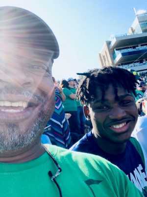 Will Johnson at Notre Dame attended University of Notre Dame Fightin Irish vs. New Mexico - NCAA Football on Sep 14th 2019 via VetTix 