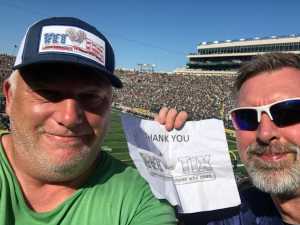 john attended University of Notre Dame Fightin Irish vs. New Mexico - NCAA Football on Sep 14th 2019 via VetTix 