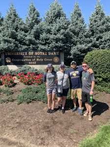 michael attended University of Notre Dame Fightin Irish vs. New Mexico - NCAA Football on Sep 14th 2019 via VetTix 
