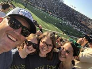 Corey attended University of Notre Dame Fightin Irish vs. New Mexico - NCAA Football on Sep 14th 2019 via VetTix 