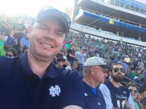 Robert attended University of Notre Dame Fightin Irish vs. New Mexico - NCAA Football on Sep 14th 2019 via VetTix 